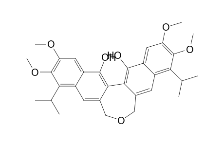Dinaphth[2,3-c:2',3'-e]oxepin-14,15-diol, 6,8-dihydro-2,3,11,12-tetramethoxy-4,10-bis(1-methylethyl)-