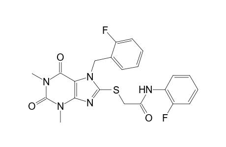 2-{[7-(2-fluorobenzyl)-1,3-dimethyl-2,6-dioxo-2,3,6,7-tetrahydro-1H-purin-8-yl]sulfanyl}-N-(2-fluorophenyl)acetamide
