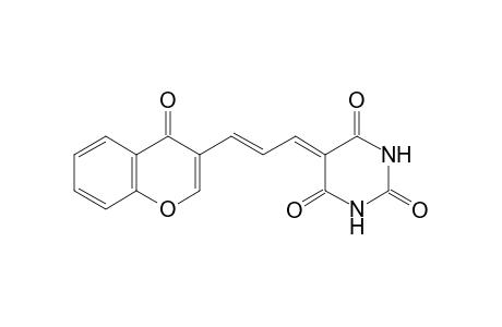 5-[(E)-3-(4-ketochromen-3-yl)prop-2-enylidene]barbituric acid