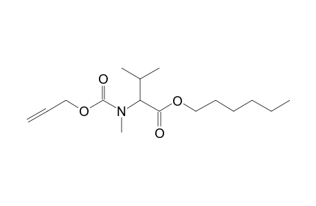 Valine, N-methyl-N-allyloxycarbonyl-, hexyl ester