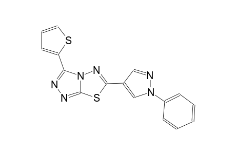 [1,2,4]triazolo[3,4-b][1,3,4]thiadiazole, 6-(1-phenyl-1H-pyrazol-4-yl)-3-(2-thienyl)-
