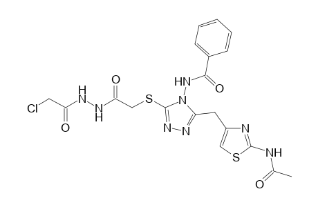 N-[3-{[2-(2-Chloroacetylhydrazino)-2-oxoethyl]sulfanyl}-5-({2-[(acetyl)amino]-1,3-thiazol-4-yl}methyl)-4H-1,2,4-triazol-4-yl]benzamide