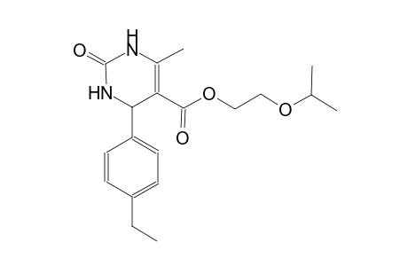 5-pyrimidinecarboxylic acid, 4-(4-ethylphenyl)-1,2,3,4-tetrahydro-6-methyl-2-oxo-, 2-(1-methylethoxy)ethyl ester