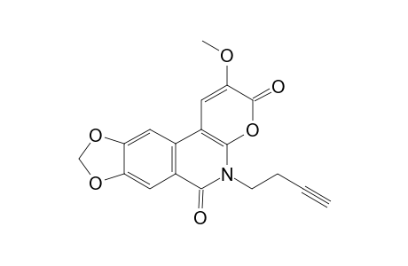 5-(3-Butynyl)-2-methoxy-8,9-(methylenedioxy)-5,6-dihydro-3H-pyran[2,3-c]isoquinoline-3,6-dione