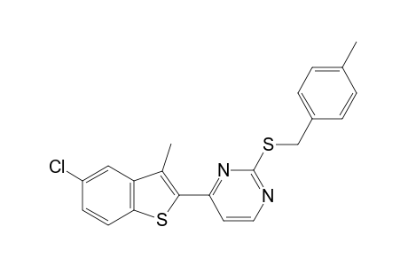 4-(5-chloro-3-methylbenzo[b]thien-2-yl)-2-[(p-methylbenzyl)thio]pyrimidine