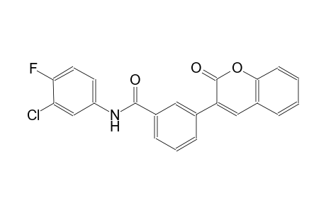 N-(3-chloro-4-fluorophenyl)-3-(2-oxo-2H-chromen-3-yl)benzamide