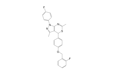 pyrazolo[3,4-d][1,3]thiazine, 1-(4-fluorophenyl)-4-[4-[(2-fluorophenyl)methoxy]phenyl]-1,4-dihydro-3,6-dimethyl-
