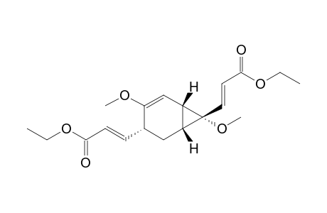 Ethyl (E)-3'-{(1.beta.,3R*,6.beta.,7R*)-7-[(E)-2-ethoxycarbonylvinyl]-4,7-dimethoxylbicyclo[4.1.0]hept-4-en-3-yl}acrylate