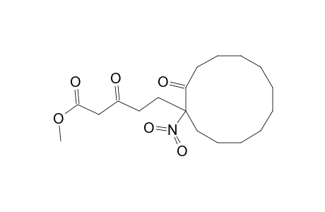 Cyclododecanepentanoic acid, 1-nitro-.beta.,2-dioxo-, methyl ester