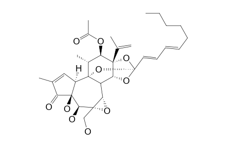 5-BETA-HYDROXYRESINIFERONOL-6-ALPHA,7-ALPHA-EPOXY-12-BETA-ACETOXY-9,13,14-ORTHO-2E,4E-DECADIENOATE