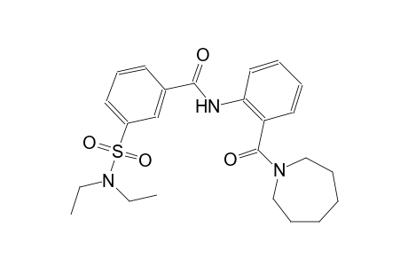 benzamide, 3-[(diethylamino)sulfonyl]-N-[2-[(hexahydro-1H-azepin-1-yl)carbonyl]phenyl]-