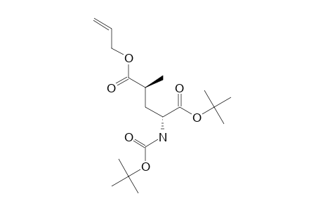 (2S,4S)-2-TERT.-BUTOXYCARBONYLAMINO-4-METHYLPENTANE-1,5-DIOIC-ACID-1-TERT.-BUTYL-5-ALLYLDIESTER