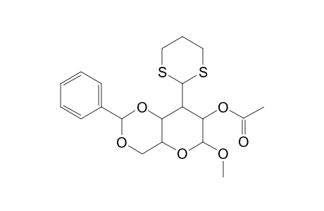 METHYL-2-O-ACETYL-4,6-O-BENZYLIDENE-3-DEOXY-3-C-(1,3-DITHIANE-2-YL)-ALPHA-D-ALTROPYRANOSIDE