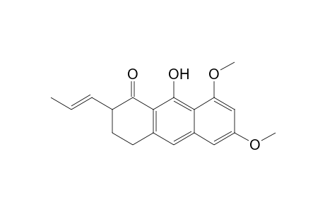 1,2,3,4-Tetrahydro-5,7-dimethoxy-10-hydroxy-4-oxo-3-propenylanthracene