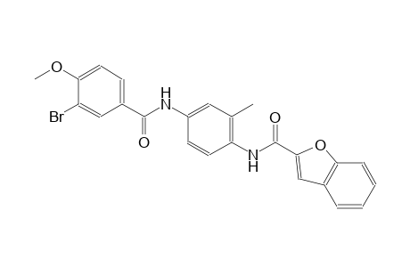 N-{4-[(3-bromo-4-methoxybenzoyl)amino]-2-methylphenyl}-1-benzofuran-2-carboxamide