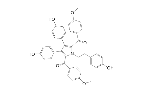 3,4-Bis(4-hydroxyphenyl)-1-[2-(4-hydroxyphenyl)ethyl]-2,5-bis(4-methoxybenzoyl)pyrrole
