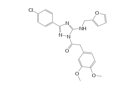 1H-1,2,4-triazol-5-amine, 3-(4-chlorophenyl)-1-[(3,4-dimethoxyphenyl)acetyl]-N-(2-furanylmethyl)-