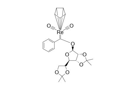 Dicarbonyl (cyclopentadienyl)[2,3 : 5,6-di-O-isopropylidene-.beta.-D-mannofuranosyloxy)phenylcarbene] rhenium