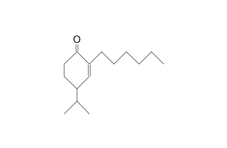 2-Cyclohexen-1-one, 2-hexyl-4-(1-methylethyl)-