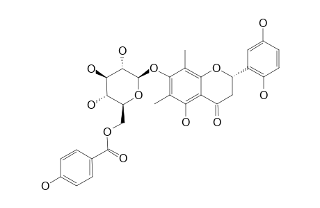 MYRCIACITRIN-V;(2S)-6,8-DIMETHYL-5,7,2',5'-TETRAHYDROXY-FLAVANONE-7-O-(6''-O-PARA-HYDROXYBENZOYL)-BETA-D-GLUCOPYRANOSIDE