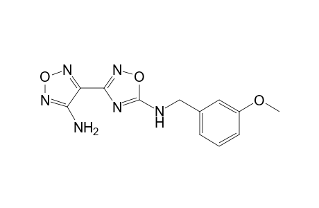 1,2,4-Oxadiazol-5-amine, 3-(4-amino-1,2,5-oxadiazol-3-yl)-N-[(3-methoxyphenyl)methyl]-
