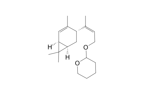 2-[(Z)-3-((1R,3R,6S)-4,7,7-Trimethyl-bicyclo[4.1.0]hept-4-en-3-yl)-but-2-enyloxy]-tetrahydro-pyran