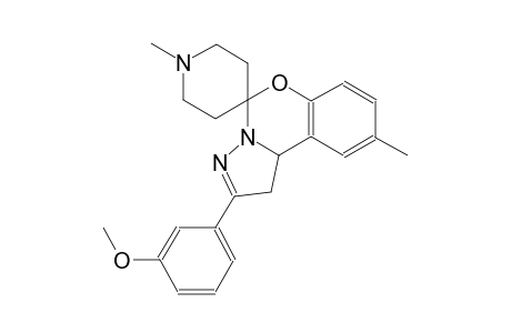 2-(3-methoxyphenyl)-1',9-dimethyl-1,10b-dihydrospiro[benzo[e]pyrazolo[1,5-c][1,3]oxazine-5,4'-piperidine]