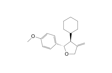 trans-3-Cyclohexyl-2-(4-methoxyphenyl)-4-methyleneoxolane