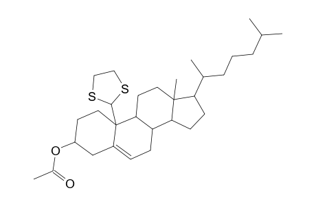 Cholest-5-en-19-al, 3.beta.-hydroxy-, cyclic ethylene mercaptal, acetate