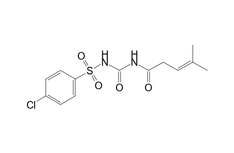 1-(p-chlorophenyl)sulfonyl-3-(4-methyl-3-pentenoyl)urea