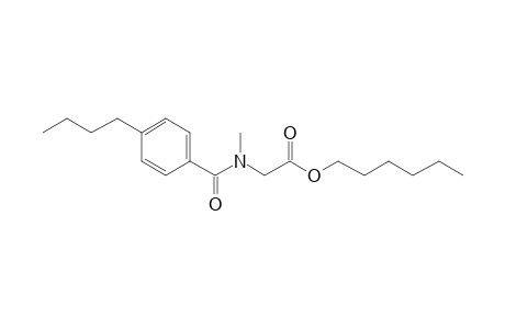 Sarcosine, N-(4-butylbenzoyl)-, hexyl ester