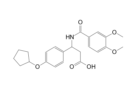 benzenepropanoic acid, 4-(cyclopentyloxy)-beta-[(3,4-dimethoxybenzoyl)amino]-