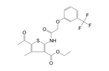 5-Acetyl-4-methyl-2-[[1-oxo-2-[3-(trifluoromethyl)phenoxy]ethyl]amino]-3-thiophenecarboxylic acid ethyl ester
