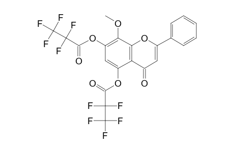 Wogonin, bis(pentafluoropropionate)