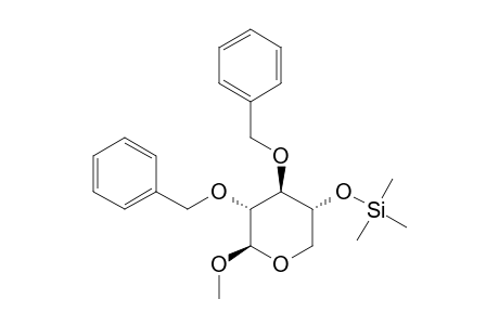 Methyl-2,3-di-O-benzyl-4-O-trimethylsilyl.beta.-D-xylopyranosid