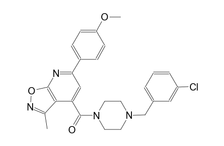 isoxazolo[5,4-b]pyridine, 4-[[4-[(3-chlorophenyl)methyl]-1-piperazinyl]carbonyl]-6-(4-methoxyphenyl)-3-methyl-