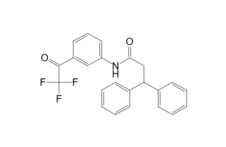 N-[3'-(trifluroacetyl)phenyl]-3,3-diphenylpropanamide