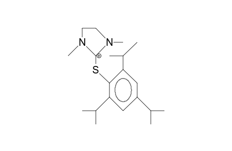 2-(2,4,6-Triisopropyl-phenylthio)-1,3-dimethyl-imidazolidinium cation