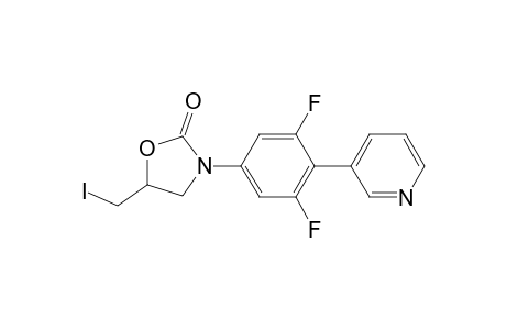 3-(3,5-difluoro-4-pyridin-3-ylphenyl)-5-(iodomethyl)-1,3-oxazolidin-2-one