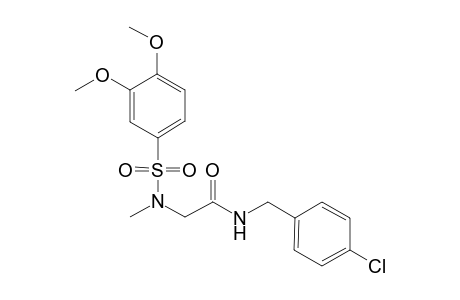 N-(4-chlorobenzyl)-2-[(3,4-dimethoxyphenyl)sulfonyl-methyl-amino]acetamide