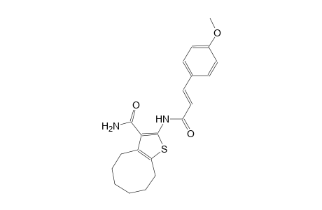2-{[(2E)-3-(4-methoxyphenyl)-2-propenoyl]amino}-4,5,6,7,8,9-hexahydrocycloocta[b]thiophene-3-carboxamide