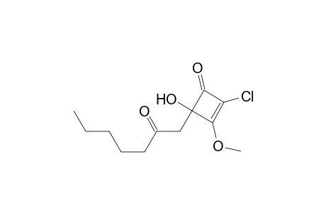 2-Chloro-4-hydroxy-3-methoxy-4-(2-oxoheptyl)-2-cyclobutenone