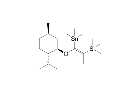 Trimethyl-[(Z)-1-[(1R,2S,5R)-5-methyl-2-propan-2-yl-cyclohexyl]oxy-1-trimethylstannyl-prop-1-en-2-yl]silane
