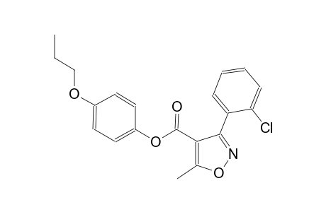 4-isoxazolecarboxylic acid, 3-(2-chlorophenyl)-5-methyl-, 4-propoxyphenyl ester