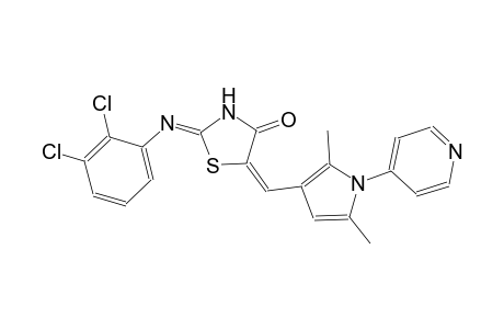 (2Z,5E)-2-[(2,3-dichlorophenyl)imino]-5-{[2,5-dimethyl-1-(4-pyridinyl)-1H-pyrrol-3-yl]methylene}-1,3-thiazolidin-4-one