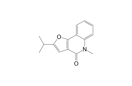 2-(1'-METHYLETHYL)-5-METHYL-4,5-DIHYDROFURO-[3,2-C]-QUINOLIN-4-ONE