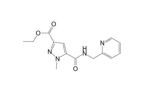 1H-Pyrazole-3-carboxylic acid, 1-methyl-5-[[(2-pyridinylmethyl)amino]carbonyl]-, ethyl ester