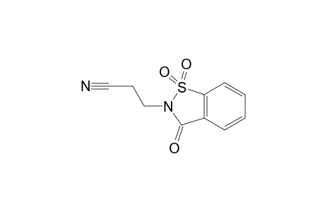 1,2-Benzisothiazole-2(3H)-propanenitrile, 3-oxo-, 1,1-dioxide