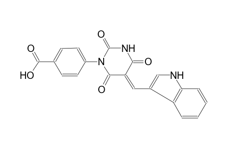 4-((5E)-5-(1H-indol-3-ylmethylene)-2,4,6-trioxotetrahydro-1(2H)-pyrimidinyl)benzoic acid