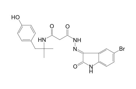 3-[(2E)-2-(5-bromo-2-oxo-1,2-dihydro-3H-indol-3-ylidene)hydrazino]-N-[2-(4-hydroxyphenyl)-1,1-dimethylethyl]-3-oxopropanamide